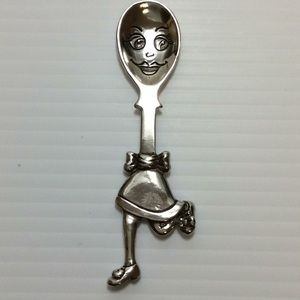 Pewter, dish ran away with the spoon” Spoon. New.